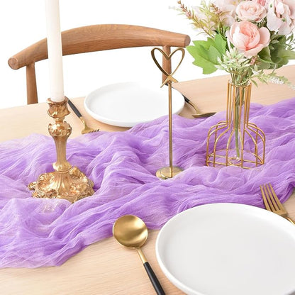 Lilac Cheesecloth Table Runner Cheese Cloth Wedding Birthday Party Decor | 10Ft - Image 5
