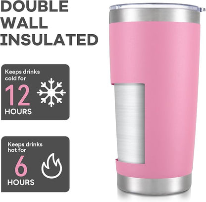 20 oz Tumbler with Lid Stainless Steel Insulated Tumblers Cups Travel Mug | - Image 3