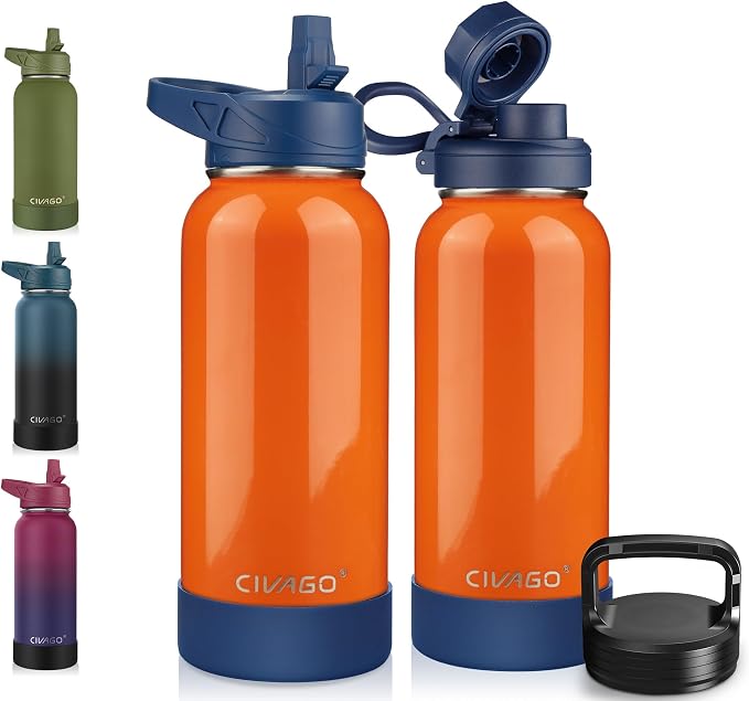 CIVAGO 32 oz Insulated Stainless Steel Water Bottle by CIVAGO