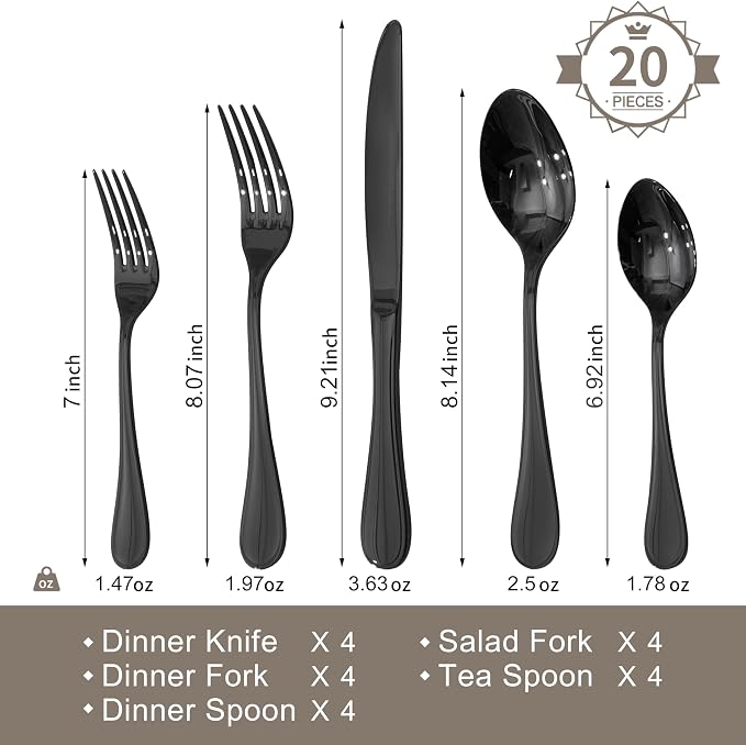 18/10 Stainless Steel Silverware Set - Image 2