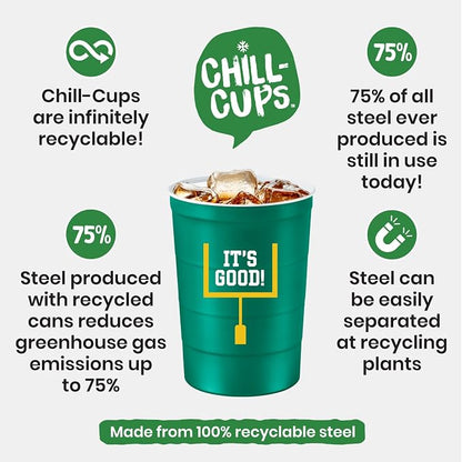 Steel Chill Cups 16 oz. Reusable Party Cups, 100% recyclable - Image 5