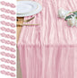 Cheesecloth Table Runner 10FT 12Pcs Blushing Pink Boho Gauze Runners | Cheese by Xiomot
