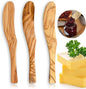 Olive Wood Butter Spreader, 6.8 Inch Handmade Butter Knife Set of 3 | Olive by FHUMMYBT