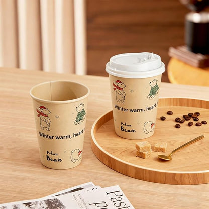 12 OZ 25 Pack Disposable Cups Paper Coffee Cups - Image 6