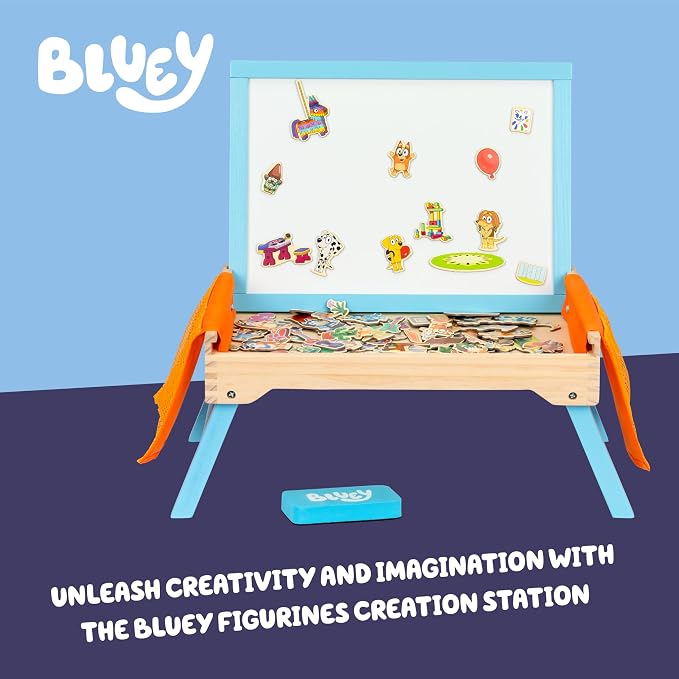 Bluey Art Creation Station, 100 Magnets & Whiteboard Lid | Foldable legs - Image 2