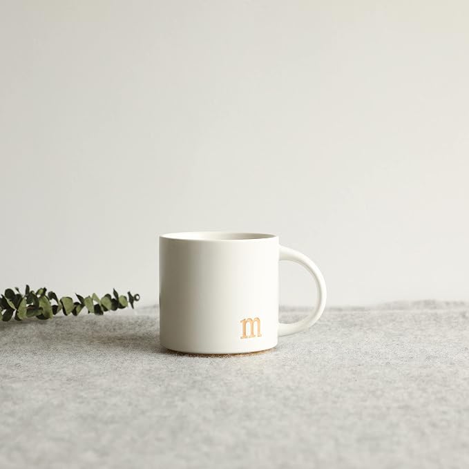 COLLECTIVE HOME Ceramic Coffee Mug, 15 oz Monogram Cup - Image 9