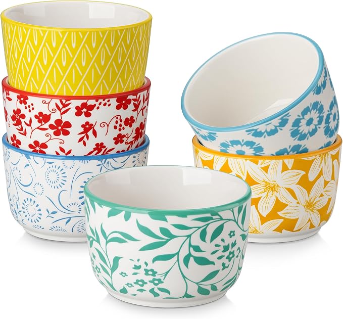 vancasso Selene 6 Oz Porcelain Ramekins Set of 6 by vancasso