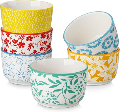 vancasso Selene 6 Oz Porcelain Ramekins Set of 6 by vancasso