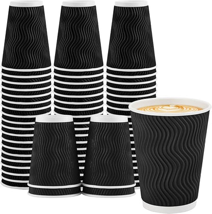Lamosi Coffee Cups 12 oz 50 Pack, Disposable Paper Coffee Cups No Lids | by BuyNow