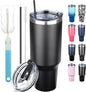 40 oz Tumbler with Lids and Straws, Stainless Steel Insulated Coffee Tumbler by GUDEMAO