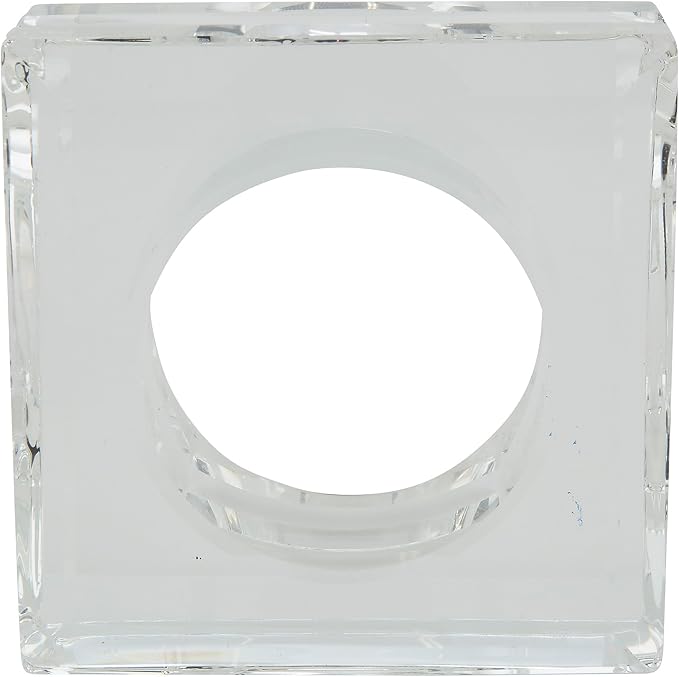 SARO LIFESTYLE Double Block Crystal Glass Napkin Ring - Image 2