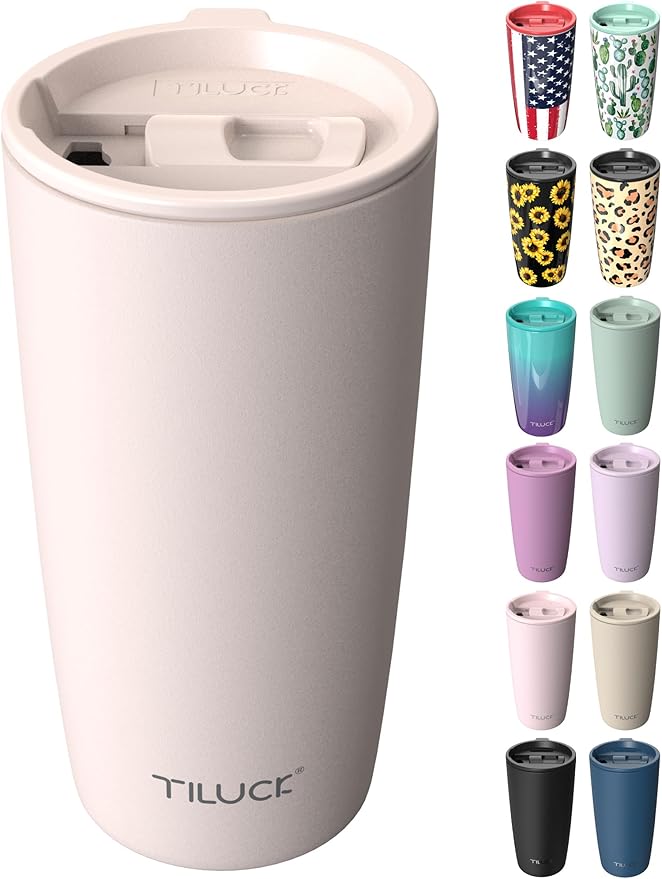 TILUCK 20 oz Insulated Coffee Tumbler by TILUCKBringsGoodLuck