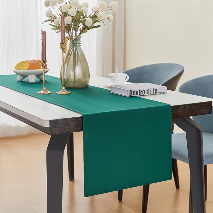 YATOJUZI Green Table Runner Seasonal Kitchen Dining Coffee Table Decoration 55 - Image 5