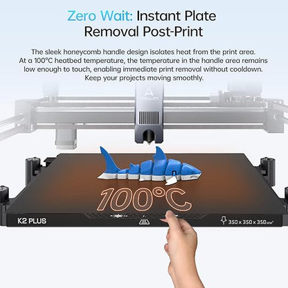 BIQU CryoGrip Pro Glacier 370x370mm Panda Build Plate for Creality K2 Plus 3D Printer Double Sided Upgrade Build Plate Removable Surface Platform