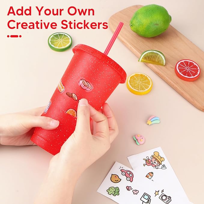 24 Pack Plastic Tumblers with Lids and Straws, Reusable Cups with Lids Plastic - Image 6