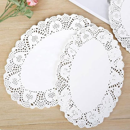 Tim&Lin White Lace Paper Doilies - Image 2