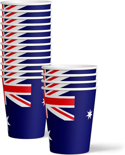 Australian Flag Australia Birthday Party Supplies Set Plates Napkins Cups Tableware Kit for 16