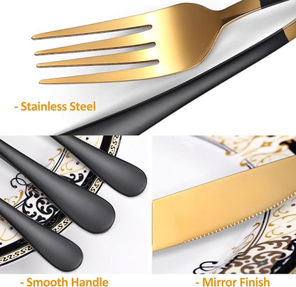 Black & Gold Silverware Set - Image 4