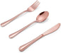 LIANYU 12-Piece Rose Gold Kids Silverware Set, Stainless Steel Toddler Utensils by LIANYU