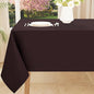 Smiry Rectangle Table Cloth, Waterproof Anti-Scratch Polyester Tablecloth, Decorative Washable Fabric Table Cover for Dining, Buffet, Parties and Outdoor, 52x70, Coffee