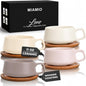 MIAMIO - Cappuccino Cup Set of 4, Wide - Luxe | Ceramic cappuccino cups and by MIAMIO