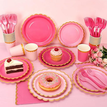 Pink Plates and Napkins Party Supplies - Image 3