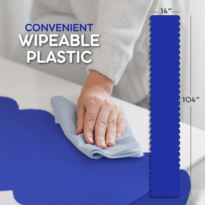 Royal Blue Scallop Table Runner, Disposable Plastic, 5 Pack - Image 6