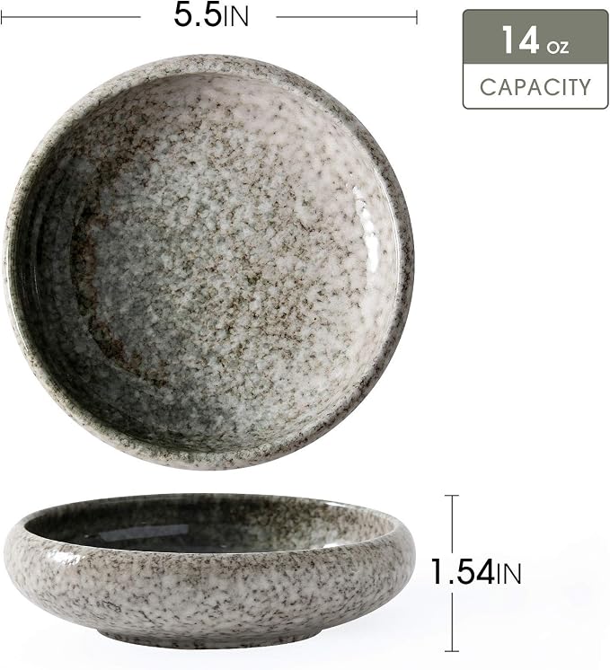 Uaral Salad Plate Appetizer Plate Stoneware Serving Dishes, Japanese Dish Set - Image 7