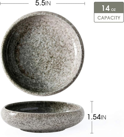 Uaral Salad Plate Appetizer Plate Stoneware Serving Dishes, Japanese Dish Set - Image 7