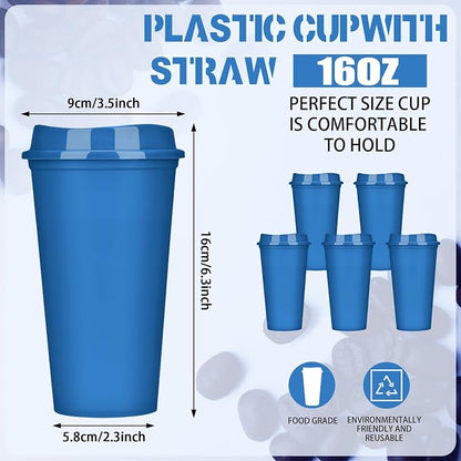 Domensi 15 Pack Reusable Plastic Coffee Cups - Image 2