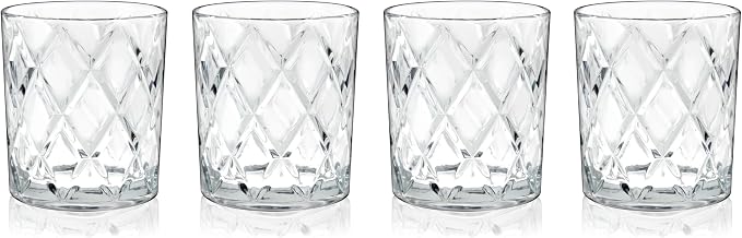 True Diamond Crystal Scotch Bourbon Whiskey Glasses, Old Fashioned Glasses - Image 7