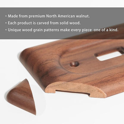 Decorative Outlet Covers Solid North American Walnut Plug Plate Covers, Electrical Wall Plates for Outlets