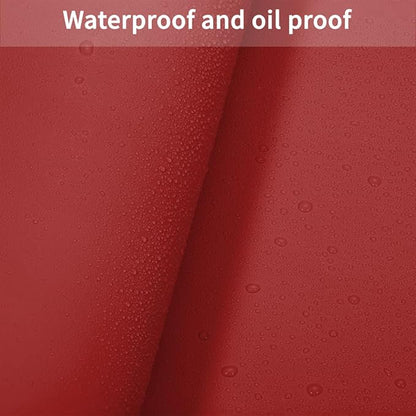 Round Table Cover Protector - Can Be Used On Both Sides Waterproof and Easy to Clean Good Flatness Used for Dining Table(Black+Wine Red Dia.41Inch)