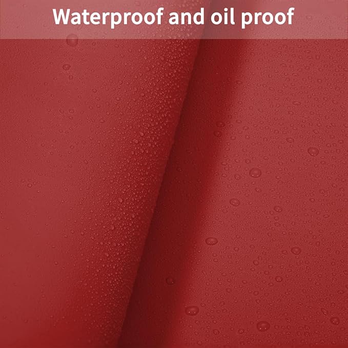 Leather Table Cover,1.8mm Thick,42x96 Inch Table Protector,Table Protector for Dining Room Table,Dining Table Cover,Table Cover Protector.(Black+Wine Red,42x96)