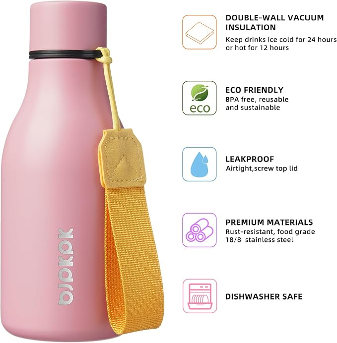 BJPKPK 12oz Insulated Water Bottle, Stainless Steel Bottle - Image 2