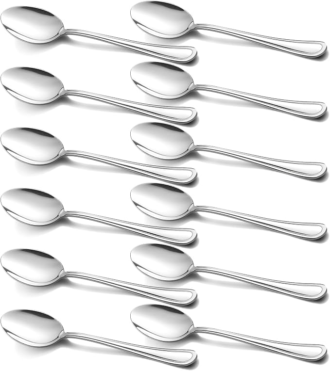 Teaspoon Set of 12, E-far 6.7 Inch Stainless Steel Spoons - Image 3