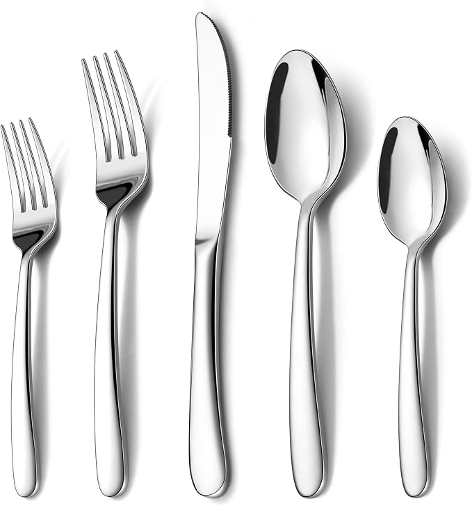 Onader 60 Piece Heavy Duty Silverware, Cutlery Set by Onader