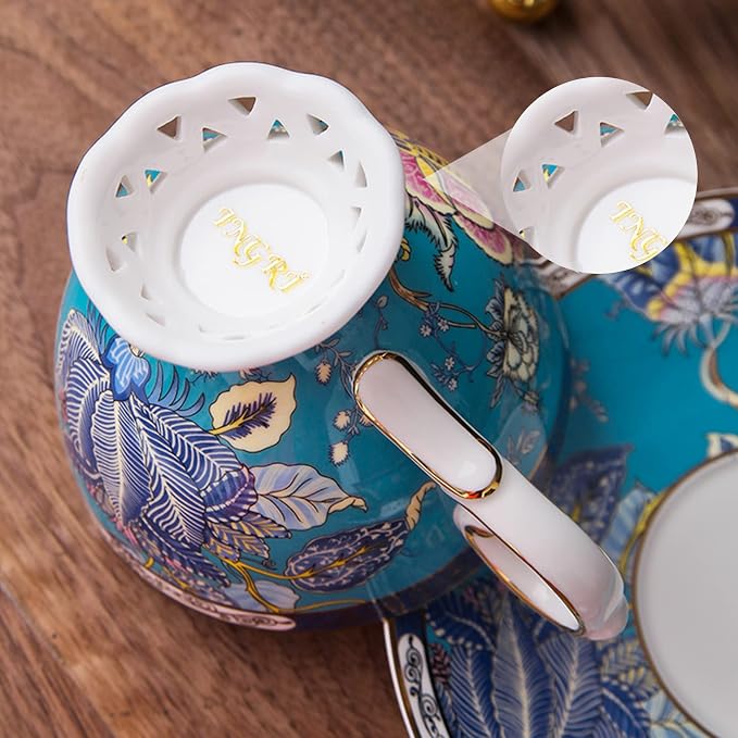 ACMLIFE Bone China Tea Cups, Tea Cup and Saucer Set - Image 4