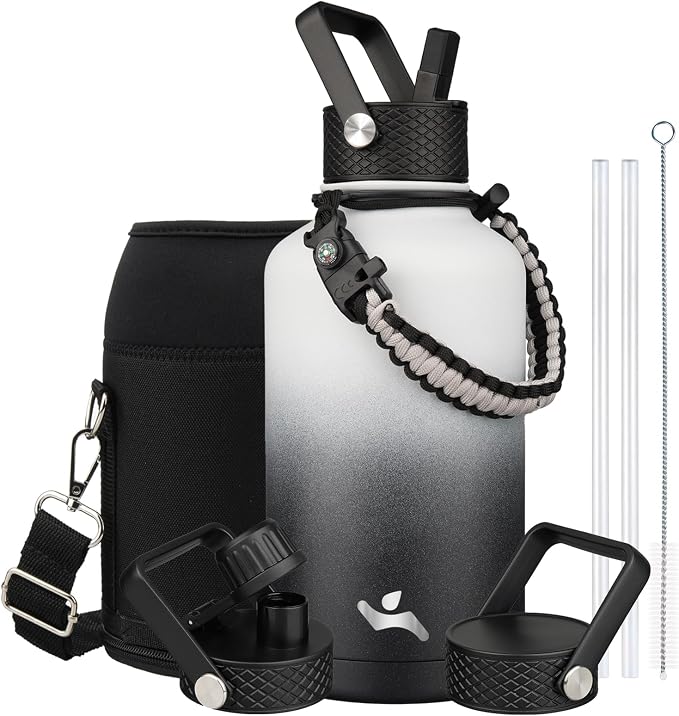 Konokyo 64 oz Insulated Stainless Steel Water Bottle Jug by Konokyo