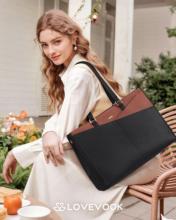 LOVEVOOK Lunch Tote Bag for Women, 3 in 1 Work Bag - Image 2