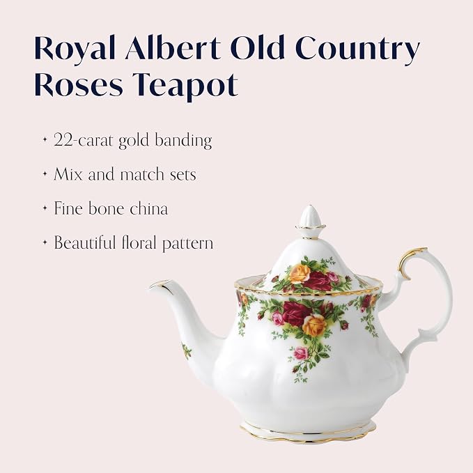 Royal Albert Old Country Roses Teapot Large - Image 2