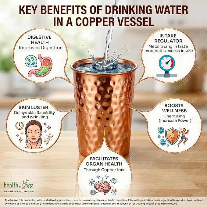 HealthAndYoga™ qCup Pure Copper Tumblers - Image 6