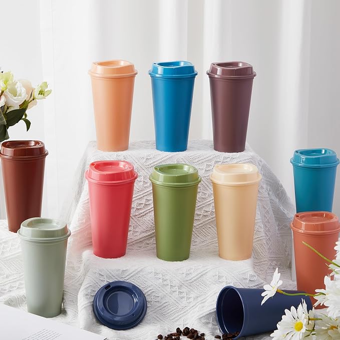 FillTouch 12 Pcs 16 oz Reusable Coffee Cups - Image 4