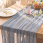 3 Pack Dusty Blue Cheesecloth Table Runner 120 Inch Boho Wedding Decor | by Fixwal