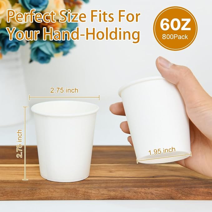 Vumdua Bathroom Paper Cups, Small Coffee Cups - Image 2