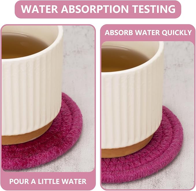Coasters for Drinks Absorbent, Coasters Set of 4 - Image 4