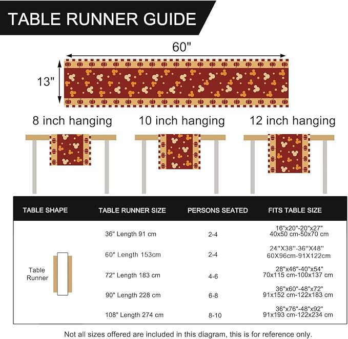 Seliem Fall Pumpkin Table Runner, Seasonal Burlap Home Decoration Indoor - Image 3
