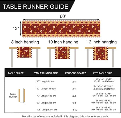 Seliem Fall Pumpkin Table Runner, Seasonal Burlap Home Decoration Indoor - Image 3