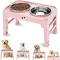 COMESOON Elevated Dog Bowls, 4 Height Adjustable Raised Bowl Stand by COMESOON