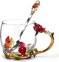 Tea Cup Glass Coffee Enamels Mug Gifts by OEAGO
